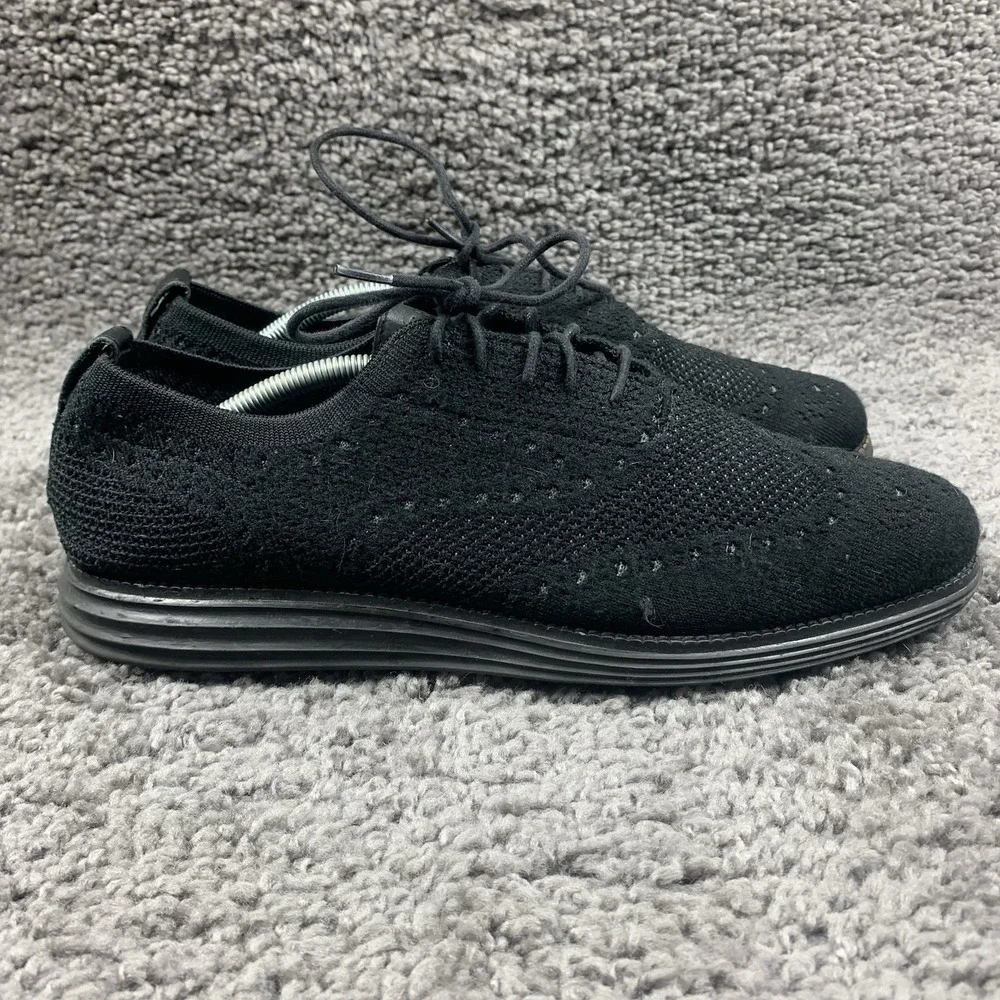 Cole Haan OriginalGrand Stitchlite Mens Size 12 Black Wingtip Oxford Shoes
